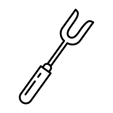 çatal mutfak çatal bıçak çizgisi tarzı simge