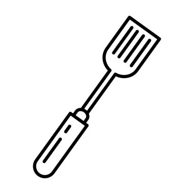 spatula mutfak çatal bıçak çizgisi biçimi simgesi