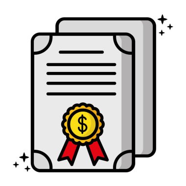 Madalya olarak dolar sembollü belge