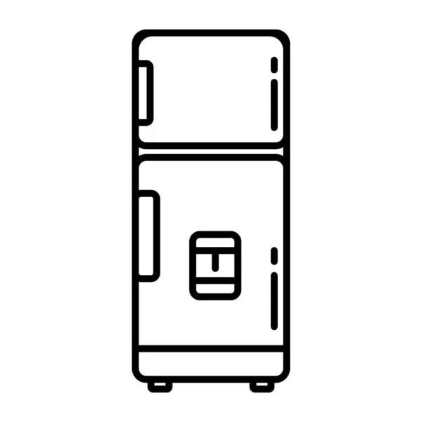 Кухня холодильник прибор линии стиля иконка — стоковый вектор