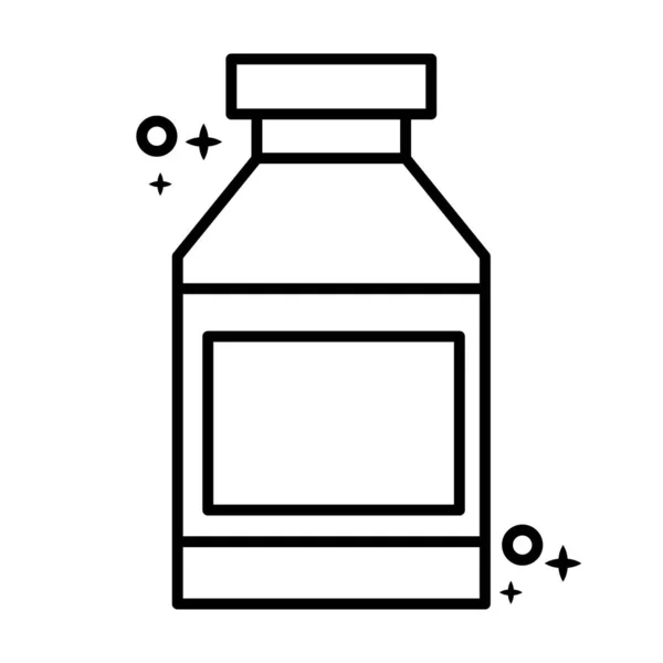 Bottle plastic line style icon — Stock Vector