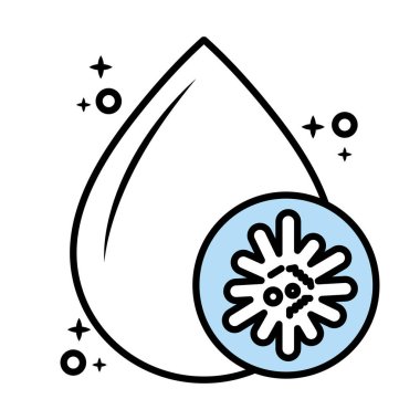 covid19 virüs parçacığı damla çizgisi ve renk biçimi simgesi