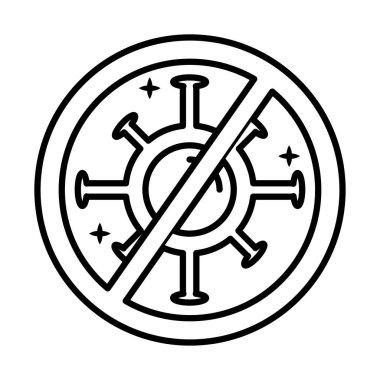 covid19 virüs sinyal çizgisi simgesini durdur