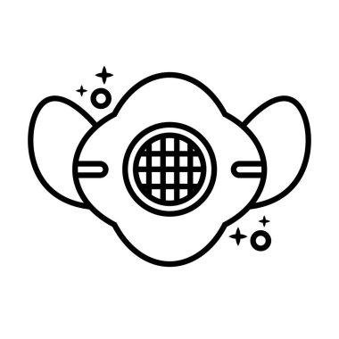 filtre çizgisi biçim simgesine sahip tıbbi maske