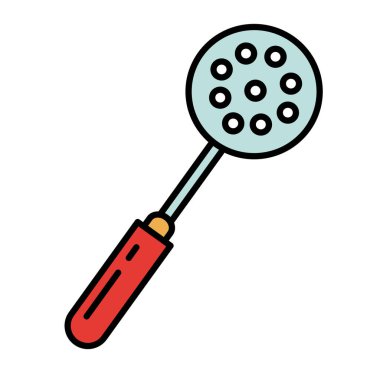 kızartma kepçesi mutfak çatal bıçak hattı ve renk simgesi