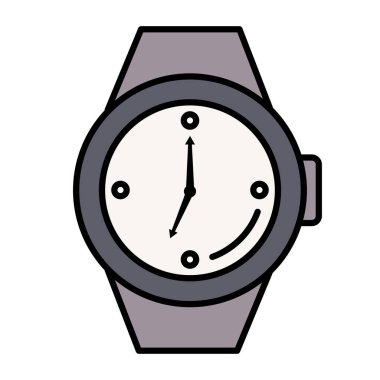 saat kol saati analog biçim satırı ve simgeyi doldur