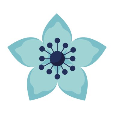 mavi çiçek bahçesi süsleme simgesi