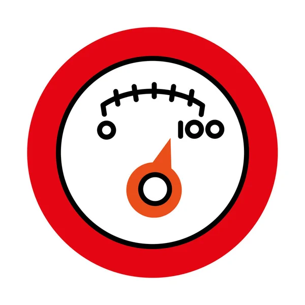 Gauge measure half line style icon — Stock Vector