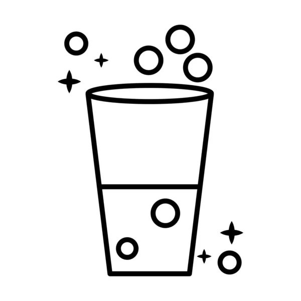Vidrio de agua copa línea estilo icono — Archivo Imágenes Vectoriales