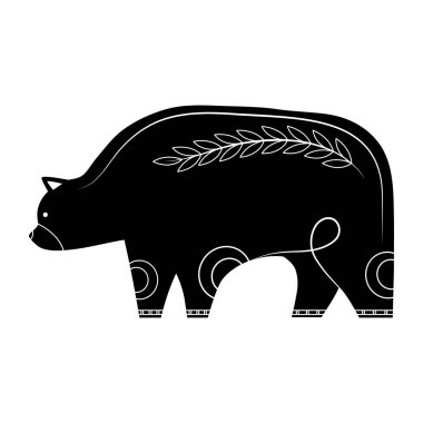 Ayı hayvan modern siluet doğa simgesi