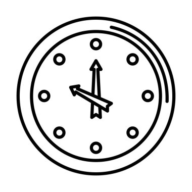 saat saat analog çizgi simgesi
