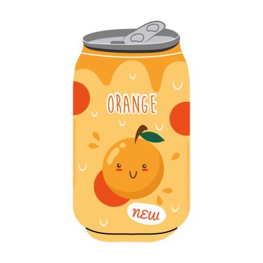 Kawaii karakterli portakal suyu kutusu