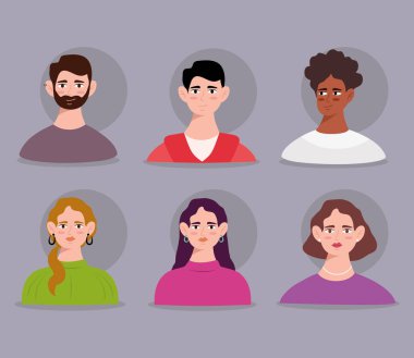 altı kişilik grup avatarları