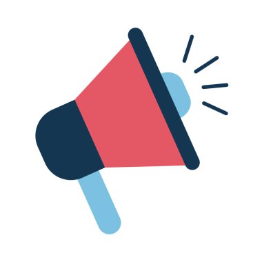 megafon düz biçim ikon vektör tasarımı