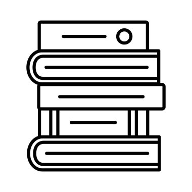 beş kapalı kitap satırı biçim vektör tasarımı