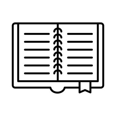 Kurdele satırı biçim vektör tasarımı ile kitabı aç