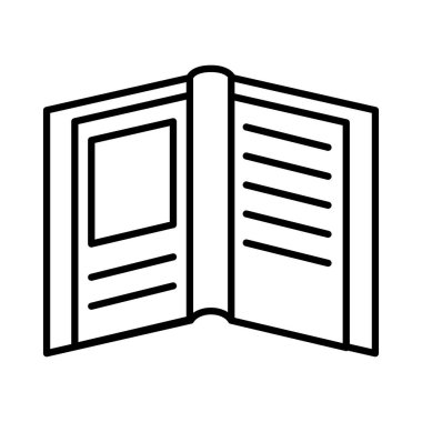 Çerçeve çizgisi biçim vektör tasarımı ile kitabı aç