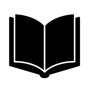 Boş siluet biçim vektör tasarımı ile kitabı aç