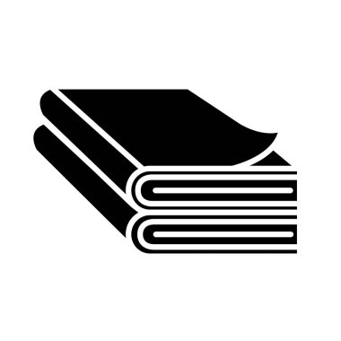 iki kapalı kitap izole edilmiş siluet biçimi ikon vektör tasarımı