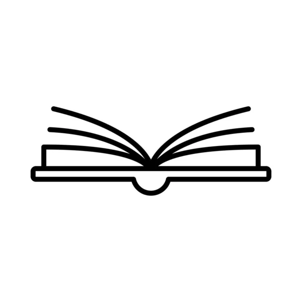 Návrh vektoru stylu řádku otevřené knihy — Stockový vektor