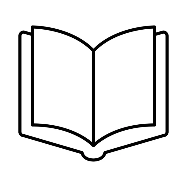 Ανοιχτό βιβλίο σε κενό στυλ γραμμή εικονίδιο διανυσματικό σχεδιασμό — Διανυσματικό Αρχείο