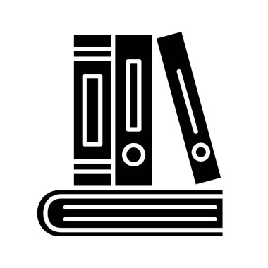 dört kapalı kitap siluet biçim vektör tasarımı