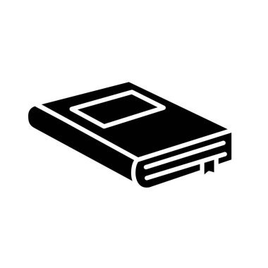 Etiket ve kurdele siluet biçim vektör tasarımı içeren kapalı kitap