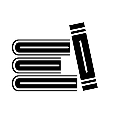 dört kapalı kitap siluet biçim vektör tasarımı