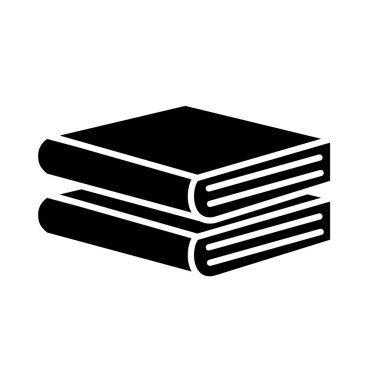 iki kitap yalan siluet biçim vektör tasarımı