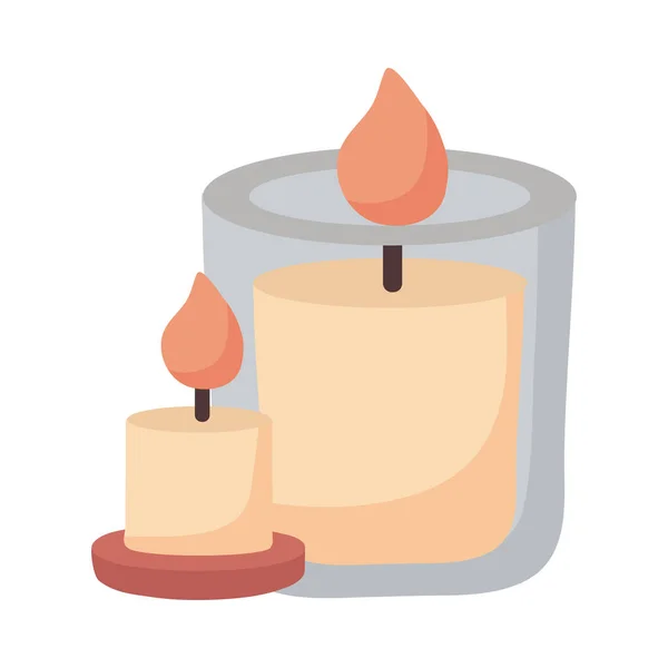 Velas icono diseño vectorial aislado — Archivo Imágenes Vectoriales