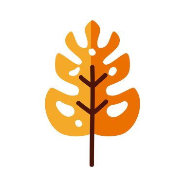 Boşluk çizgisi olan yaprak ve biçim ikonu vektör tasarımını doldur