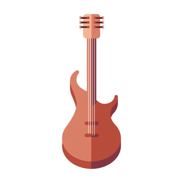 Instrumento de guitarra eléctrica icono diseño vectorial — Archivo Imágenes Vectoriales