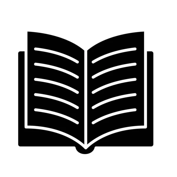 Otwarta książka sylwetka styl ikona wektor projektu — Wektor stockowy