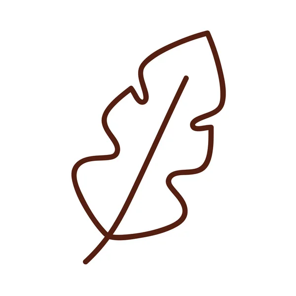 Sonbahar yaprak çizgisi biçim ikonu izole vektör tasarımı — Stok Vektör