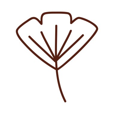 Yaprak çizgisi biçim ikonu izole vektör tasarımı