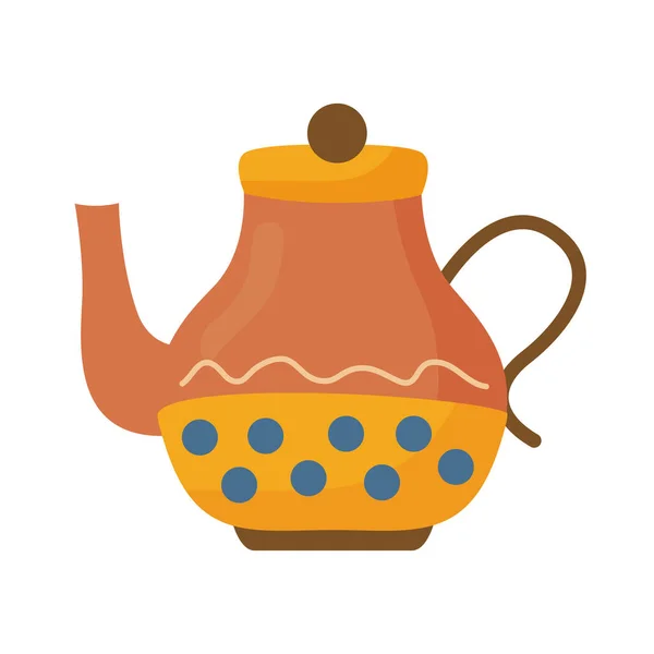 Té puntiagudo hervidor icono vector de diseño — Vector de stock