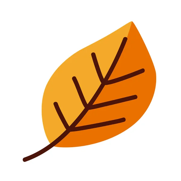 Dekorasyon sonbahar yaprak çizgisi ve stil sembolü tasarımı — Stok Vektör