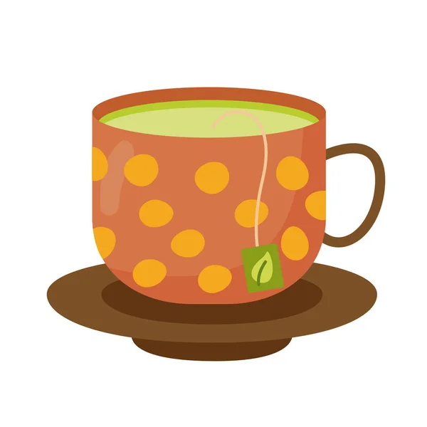 Té taza puntiaguda icono diseño vectorial — Archivo Imágenes Vectoriales