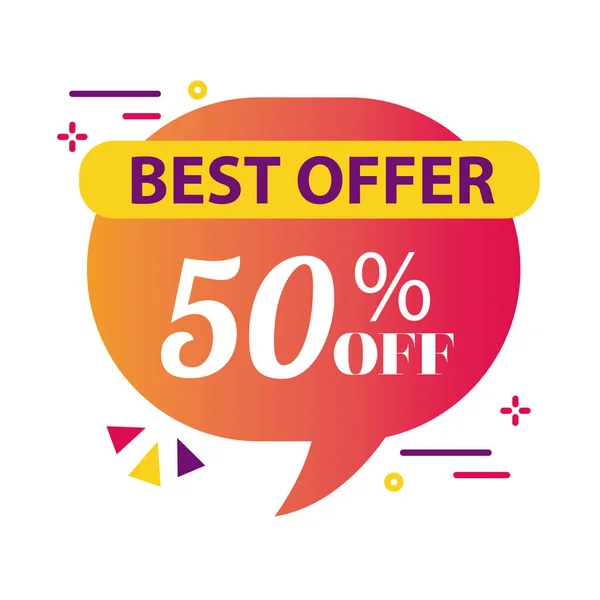 Best offer in bubble vector design — Stock Vector