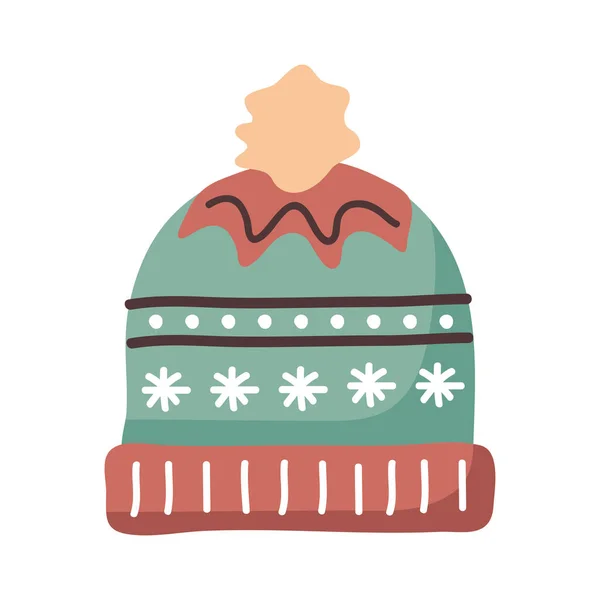 Inverno chapéu ícone vetor design — Vetor de Stock