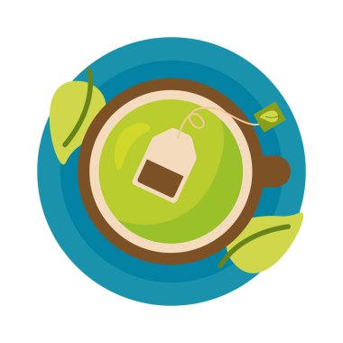 Çanta vektör tasarımlı çay fincanı