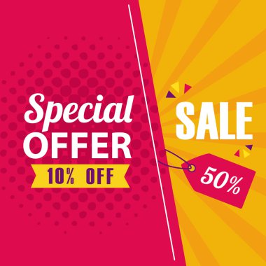 özel teklif ve satış sancak vektör tasarımı