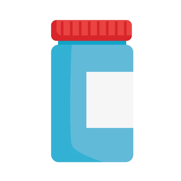 Plastic bottle drugs medical icon — Stock Vector