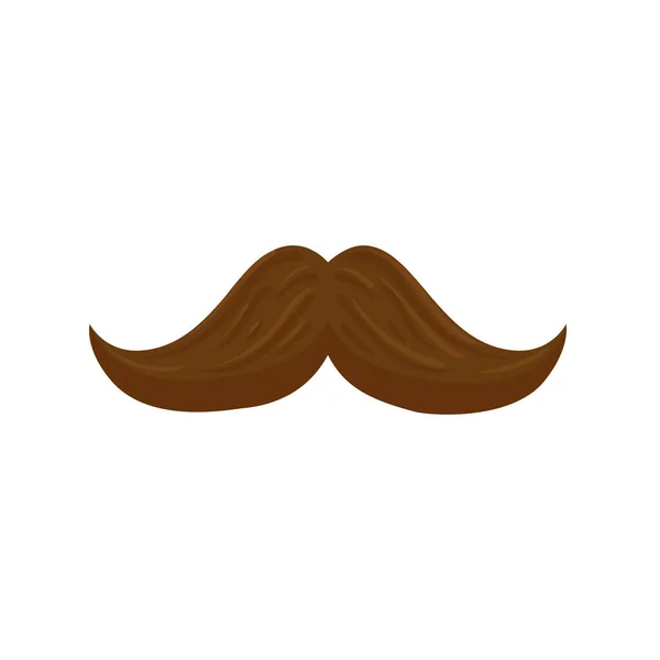 Mustache leprechaun accessory isolated icon — Stock Vector