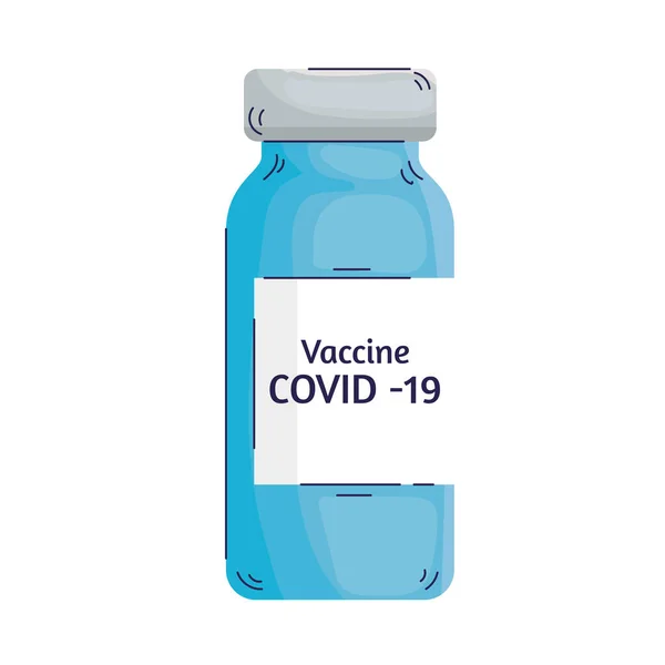 Значок вірусної вакцини проти флаконів covid19 — стоковий вектор