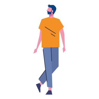 Sakallı genç adam avatar karakteri