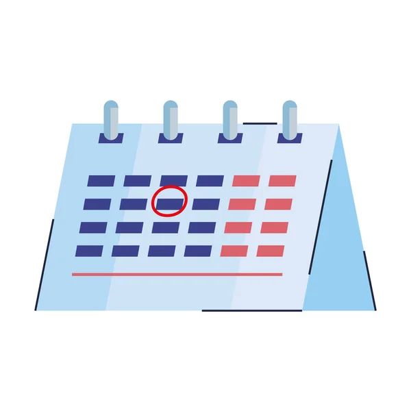 Calendario recordatorio fecha icono aislado — Vector de stock