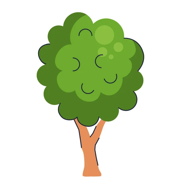 Tree plant forest nature icon — Stock Vector