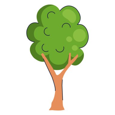 Ağaç bitkisi doğa izole ikonu