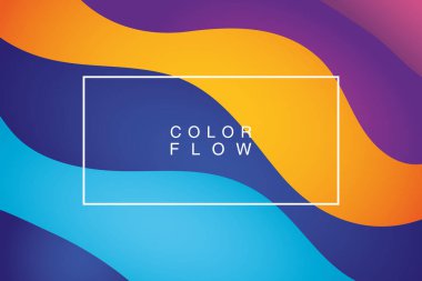 dikdörtgen çerçeve arkaplan ile canlı renk akışı